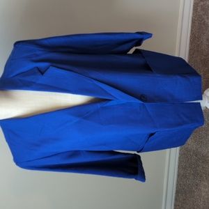 Vintage Cobalt Blue Linen Blazer
